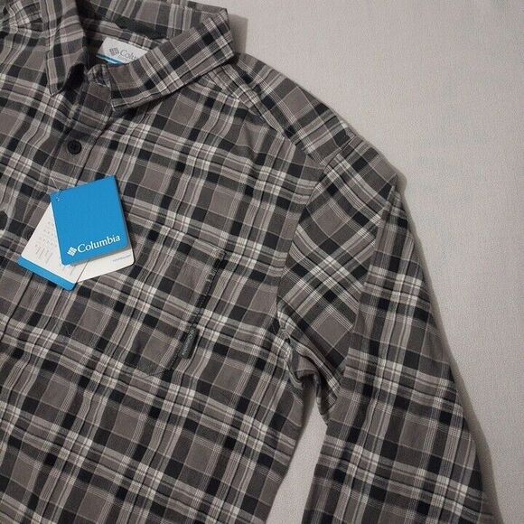 Columbia Men's Medium Shirt New With Tags Plaid Long Sleeve Button‎ Up - Picture 2 of 9